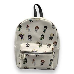 Hot Topic My Hero Academia Mini Backpack Chibi Characters White 10" Bag